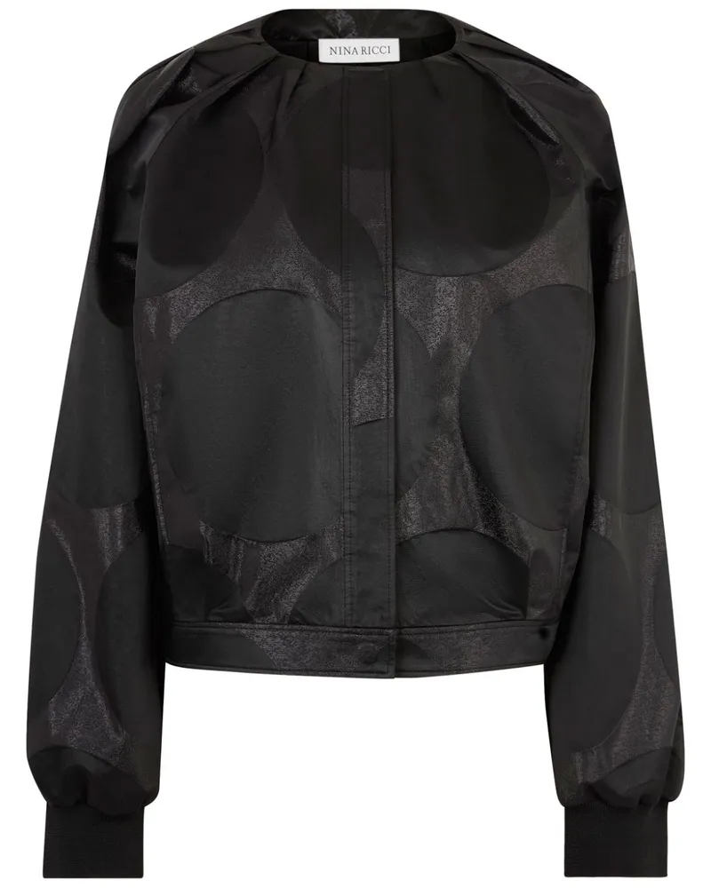Nina Ricci Bomberjacke aus Lurex - Schwarz Schwarz