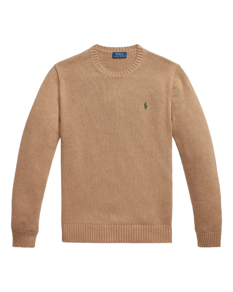 Ralph Lauren embroidered-logo crew-neck sweater - Braun Braun