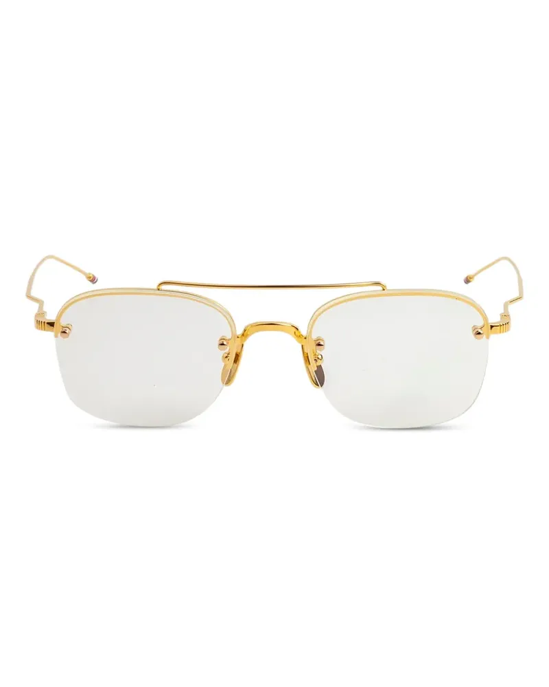Thom Browne Klassische Pilotenbrille - Gold Gold