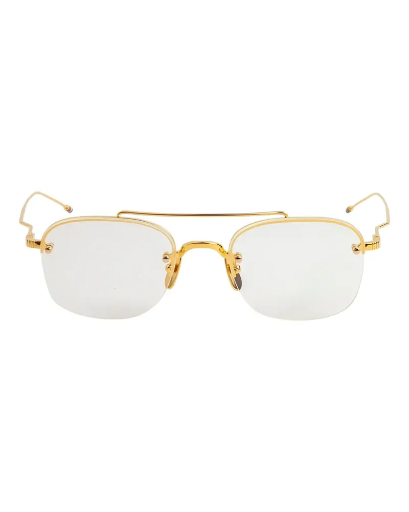 Thom Browne pilot-frame glasses - Gold Gold