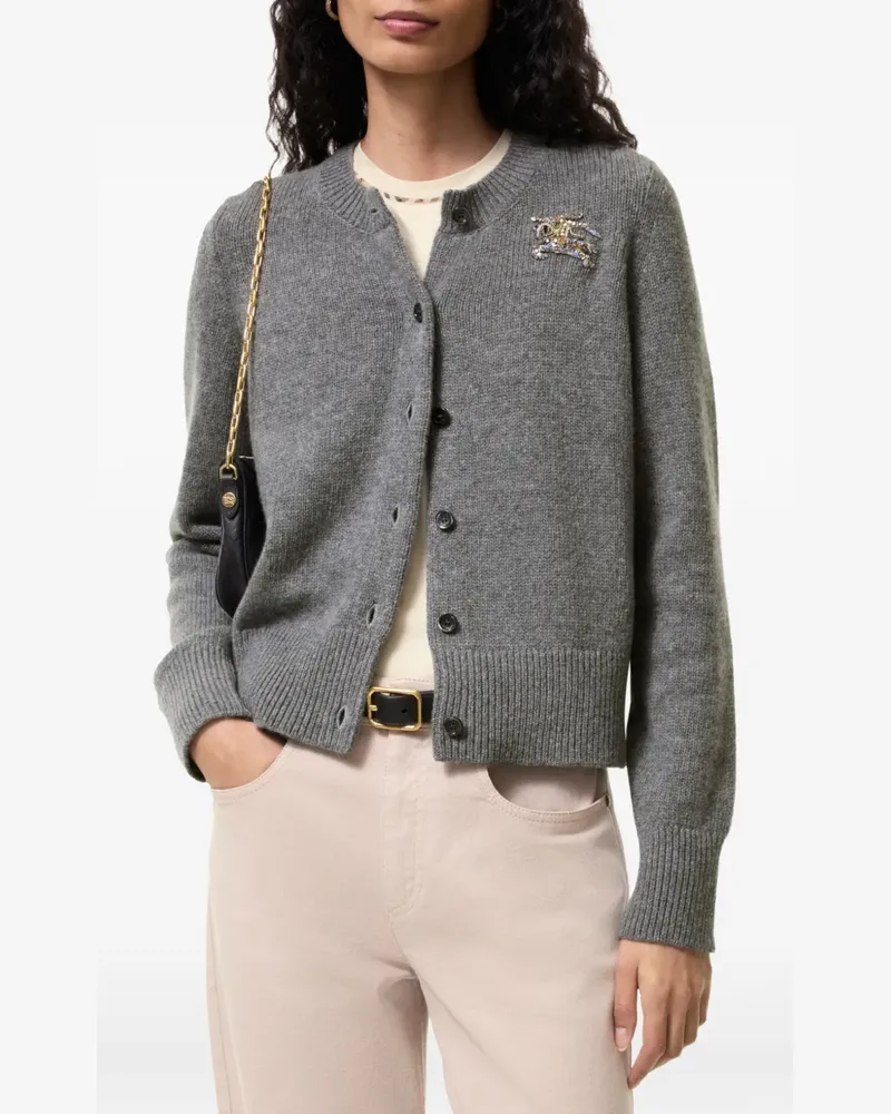 Burberry Knight wool cashmere cardigan - Grau Grau
