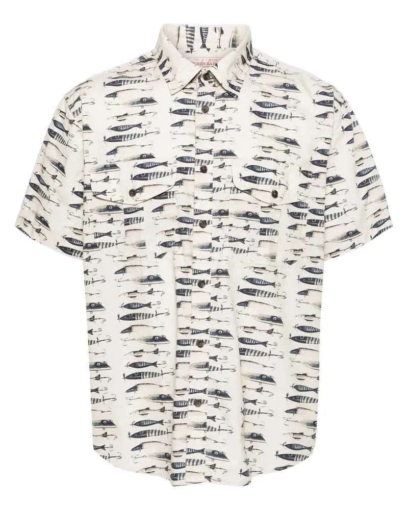 Filson Hemd mit Fisch-Print - Nude Nude
