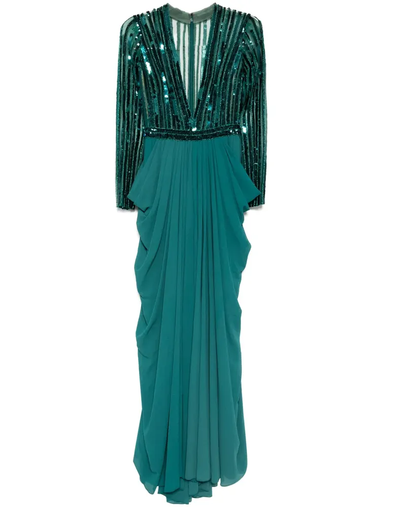 Saiid Kobeisy Kleid mit Pailletten - Grün Grün