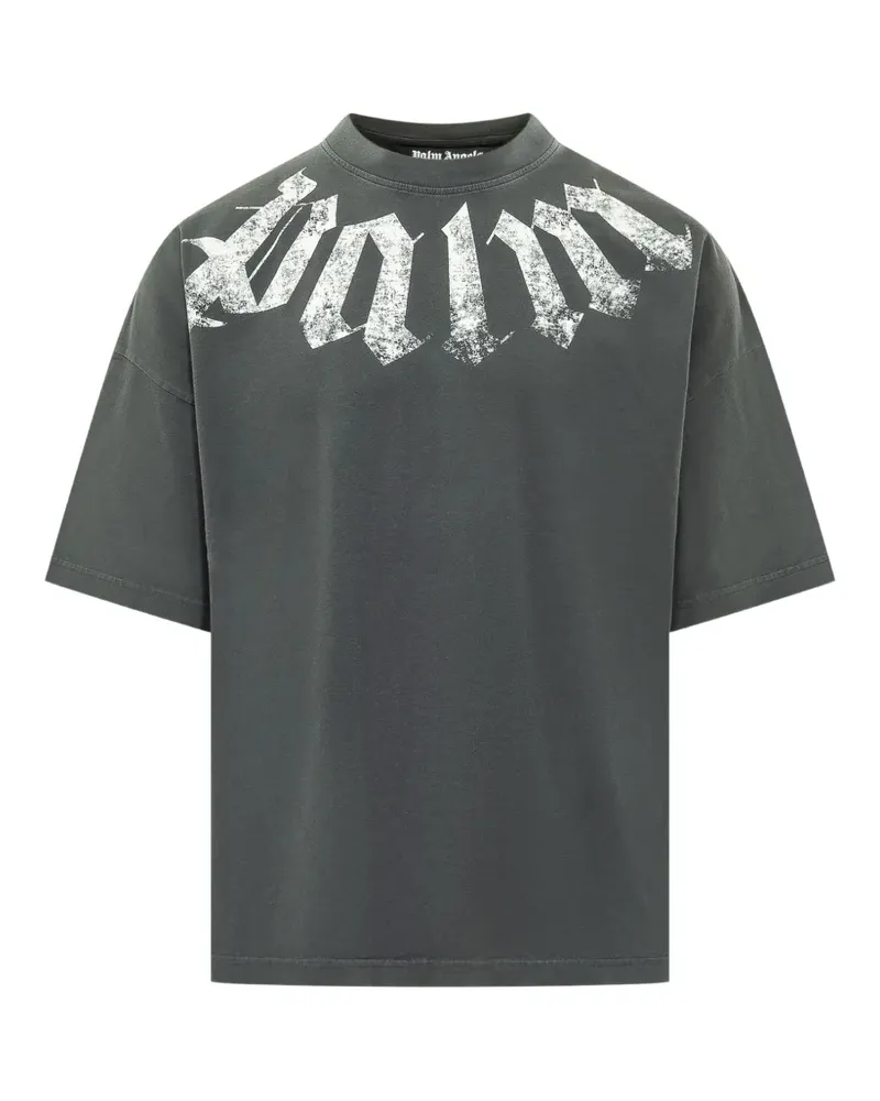 Palm Angels Big Neck Logo T-shirt - Grau Grau