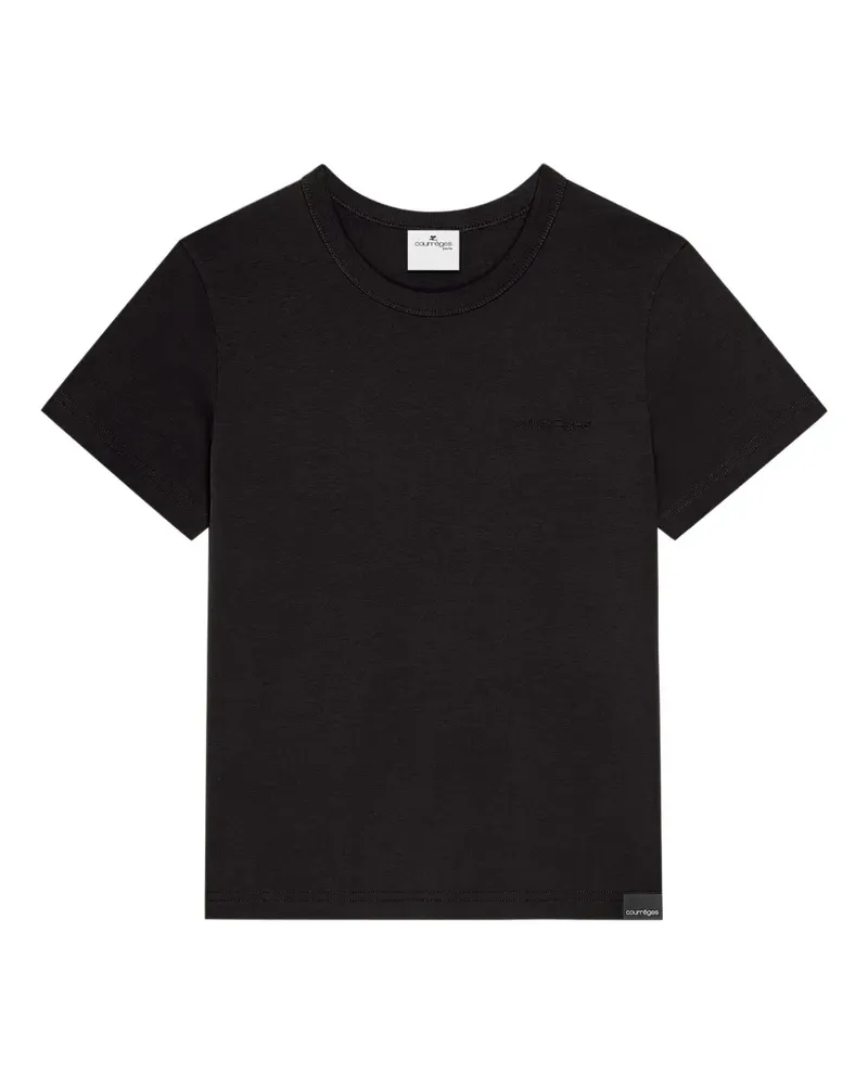Courrèges Klassisches T-Shirt - Schwarz Schwarz