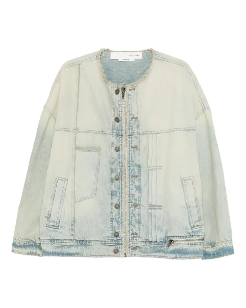 Isabel Benenato frayed-hem jacket - Blau Blau