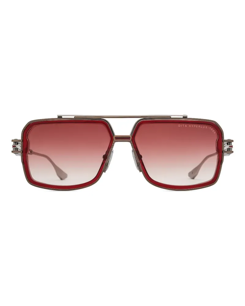 DITA Sonnenbrille mit eckigem Gestell - Rot Rot