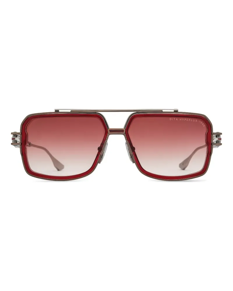DITA Sonnenbrille mit eckigem Gestell - Rot Rot