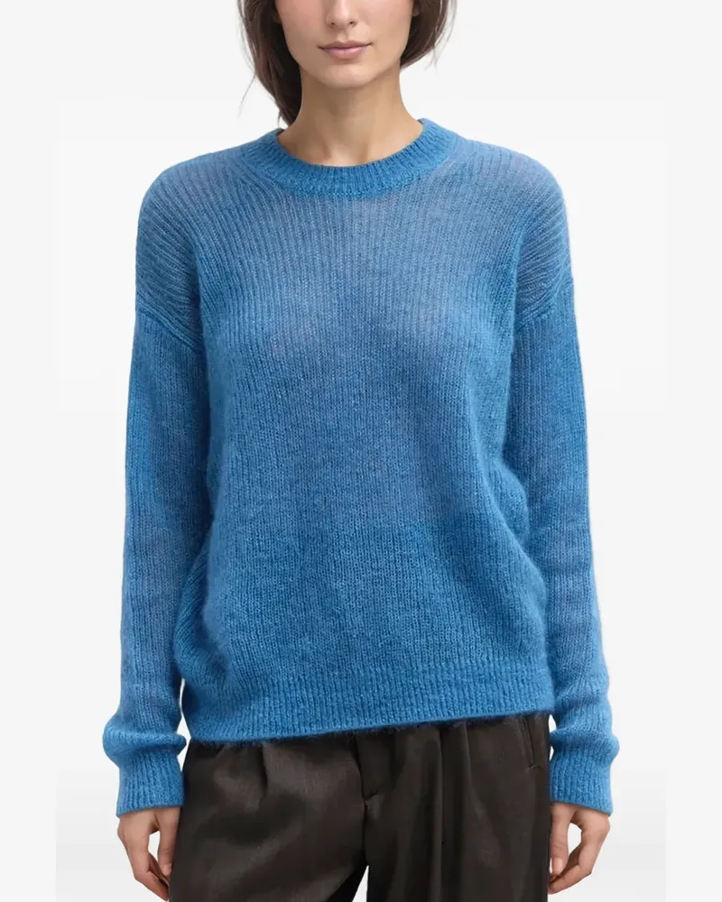 tibi ribbed-knit mohair-blend sweater - Blau Blau