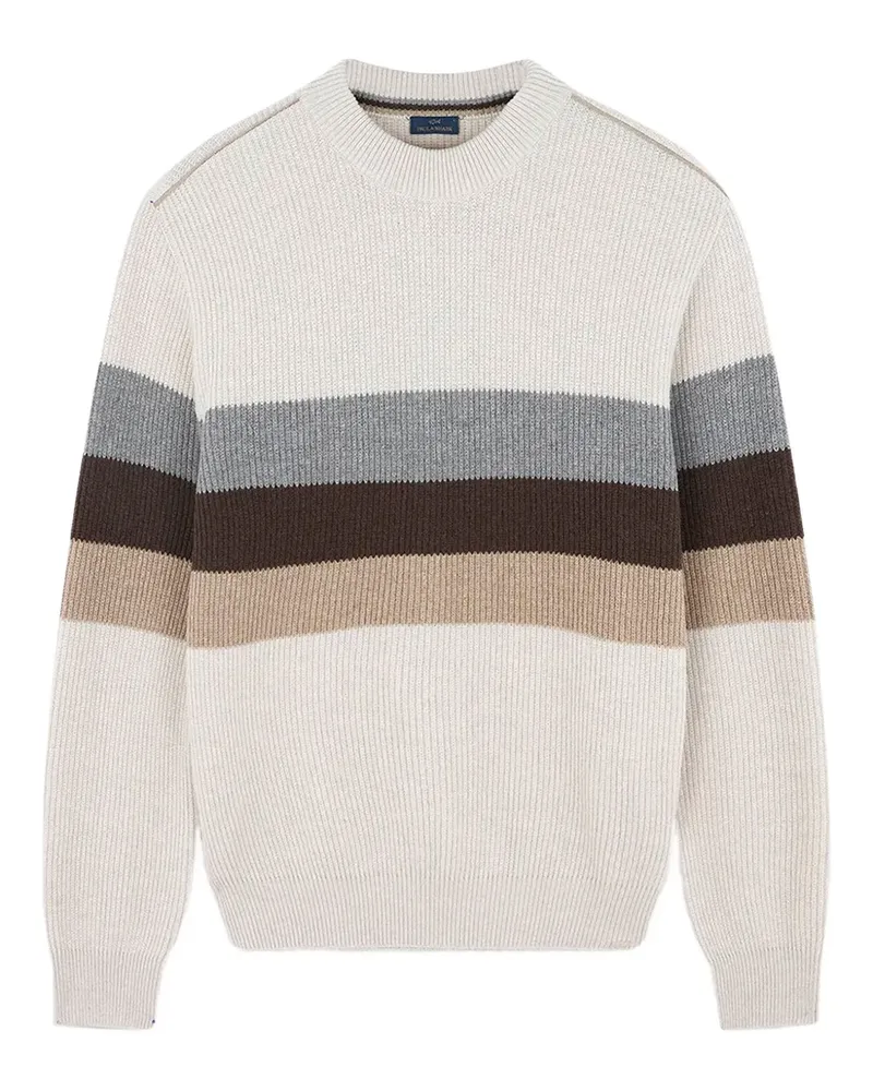 Paul & Shark rib-knit crew-neck sweater - Nude Nude