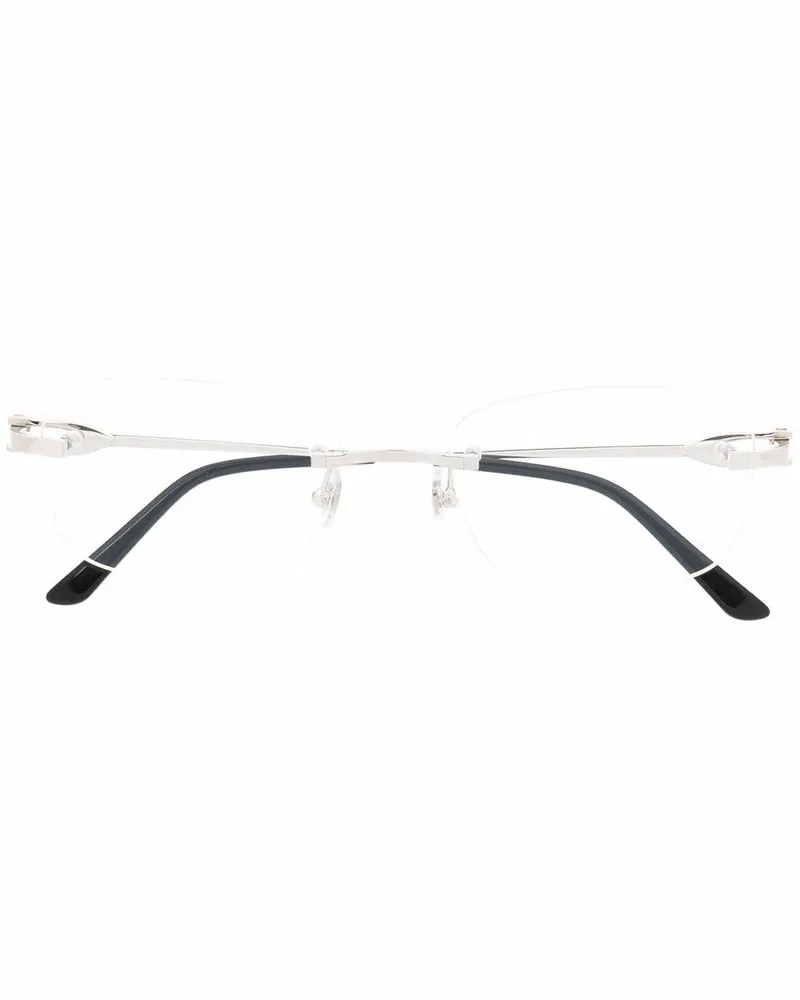 Cartier Brille mit eckigem Gestell - Silber Silber