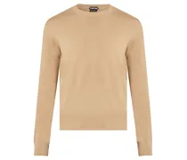 Gestrickter Kaschmirpullover - Nude