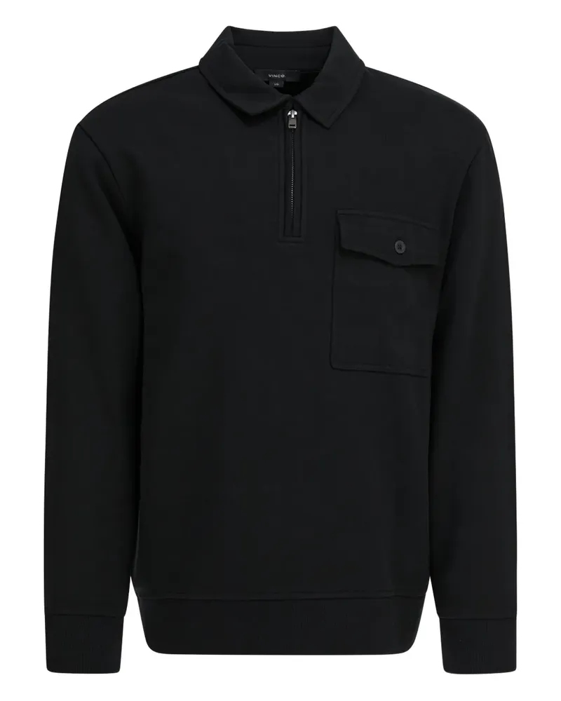 Vince Poloshirt mit Brusttasche - Schwarz Schwarz