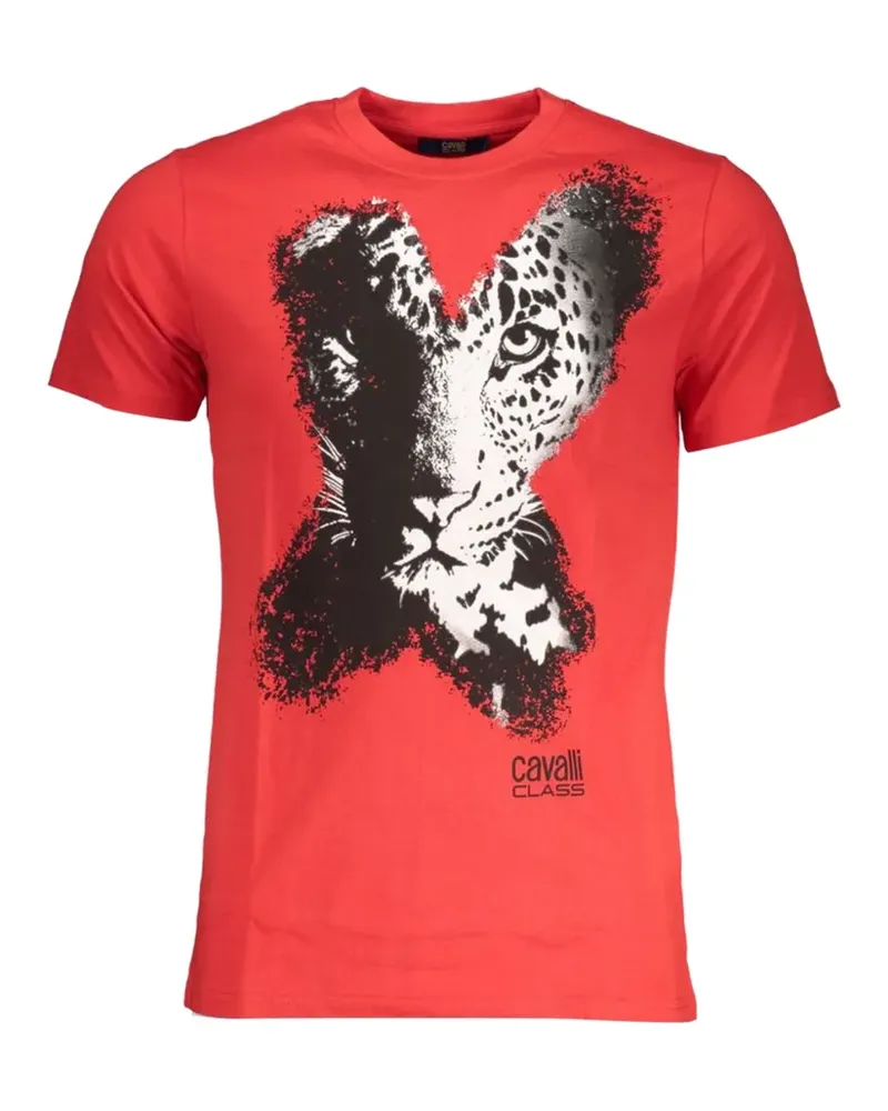 Roberto Cavalli leopard-print T-shirt - Rot Rot