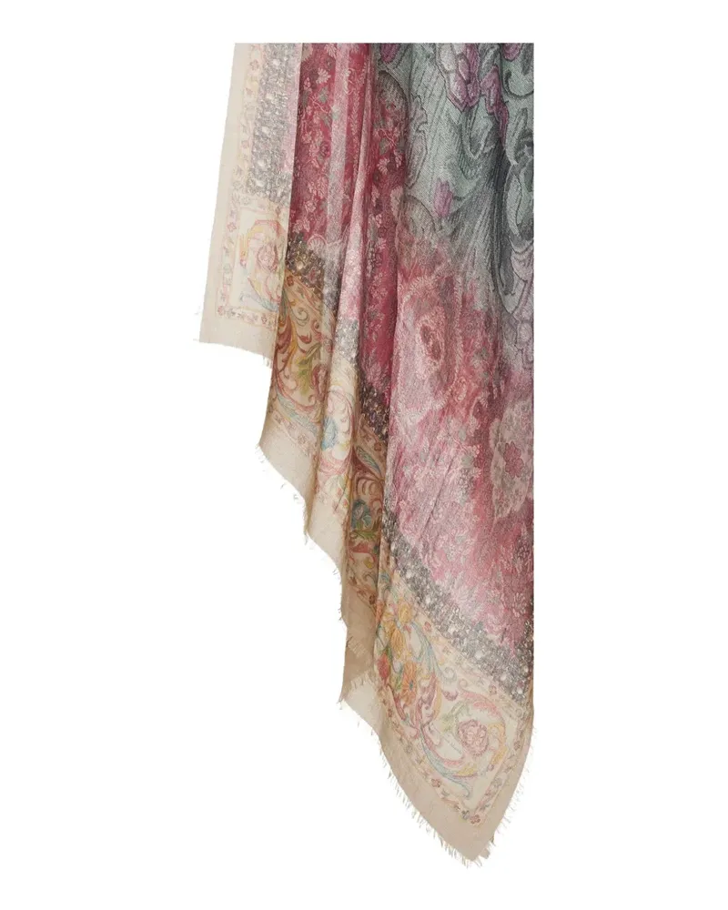 Pierre-Louis Mascia Schal mit Blumenmuster - Rosa Rosa
