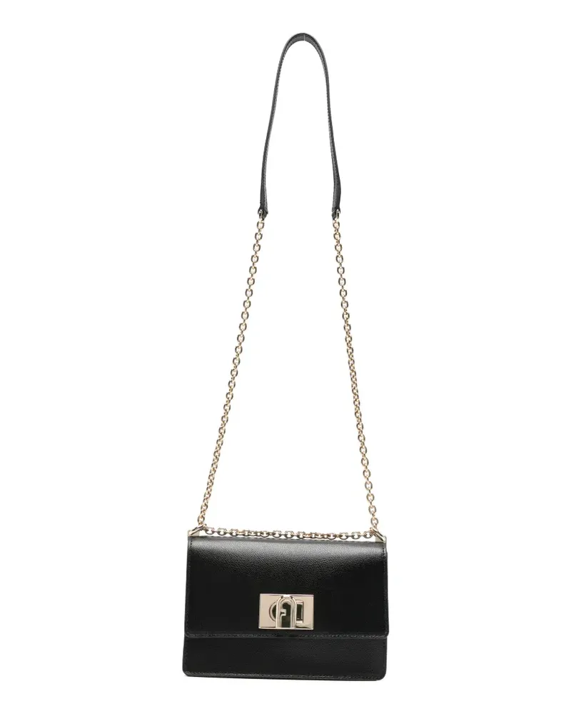 Furla mini DO1927 logo-plaque crossbody bag - Schwarz Schwarz