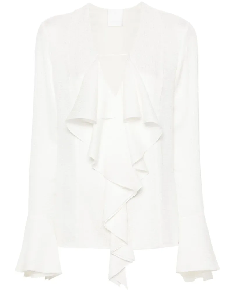Givenchy 4G-Jacquard-Seidenbluse - Weiß Weiß