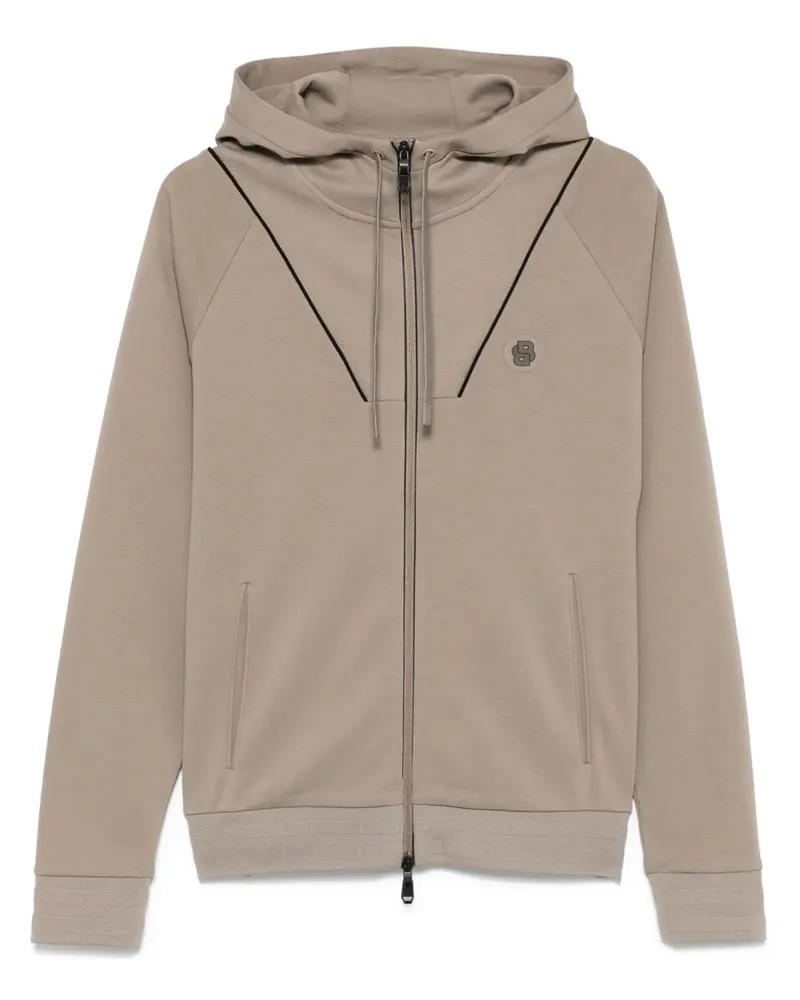 HUGO BOSS Hoodie mit Double B-Monogramm - Grau Grau