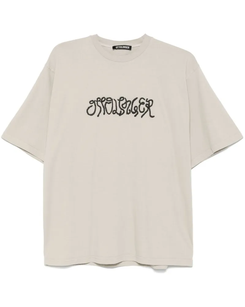 OTTOLINGER T-Shirt mit Logo-Prägung - Grau Grau