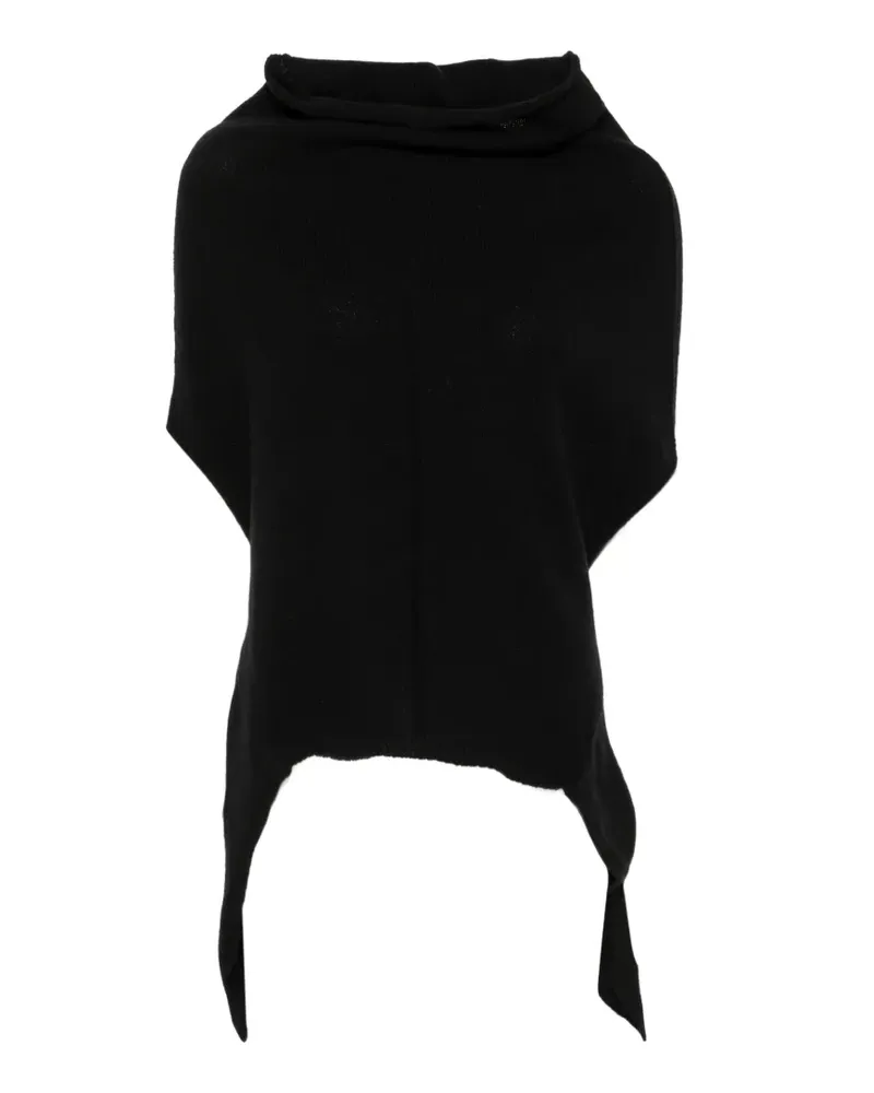 Rick Owens off-shoulder asymmetric-hem sweater - Schwarz Schwarz
