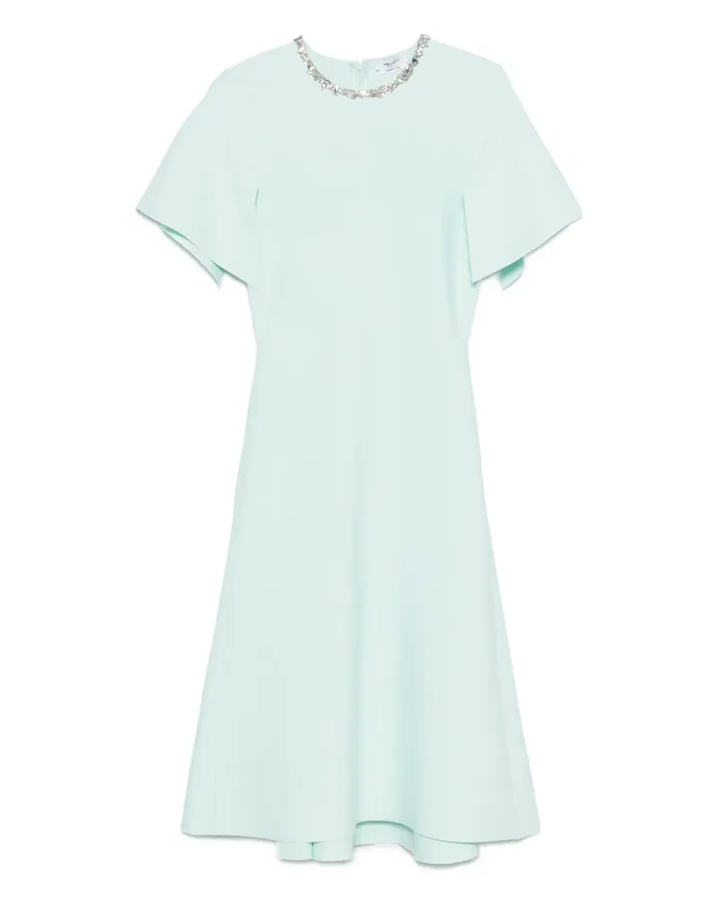 Alexander McQueen Verziertes Midikleid mit kurzen Ärmeln - Blau Blau