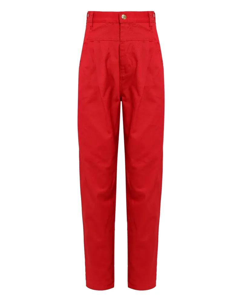 Amapô Straight-Leg-Hose mit Faltentaschen - Rot Rot