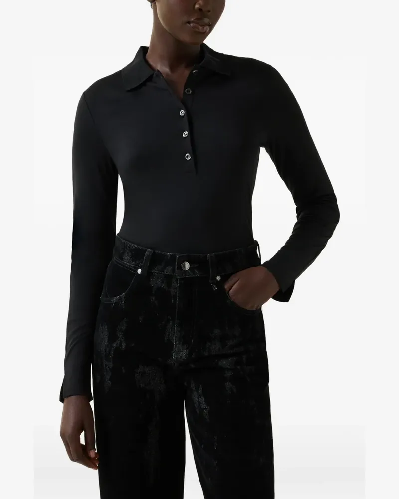 Bogner Whoopy long-sleeve polo top - Schwarz Schwarz