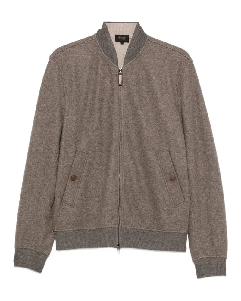 Brioni Bomberjacke mit Reißverschluss - Braun Braun