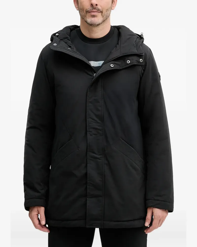 Colmar hooded logo-patch jacket - Schwarz Schwarz