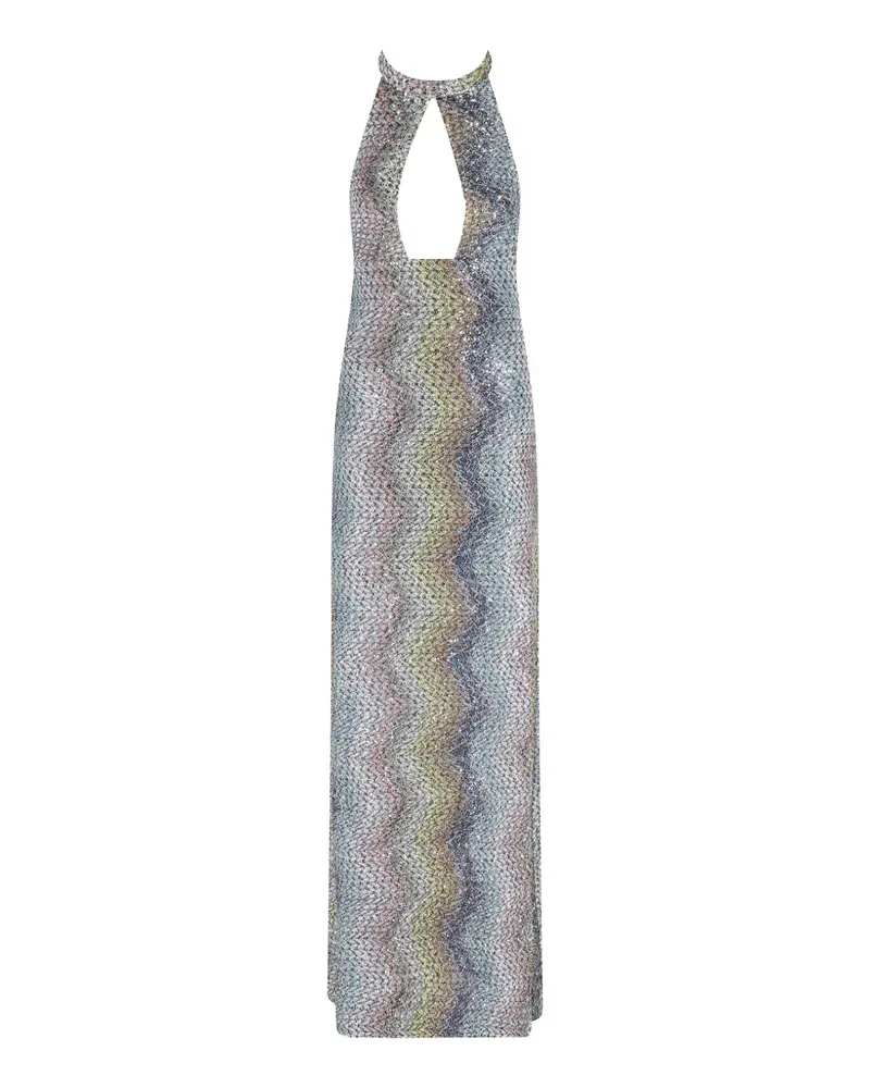 Missoni Maxikleid mit Cut-Outs - Grau Grau