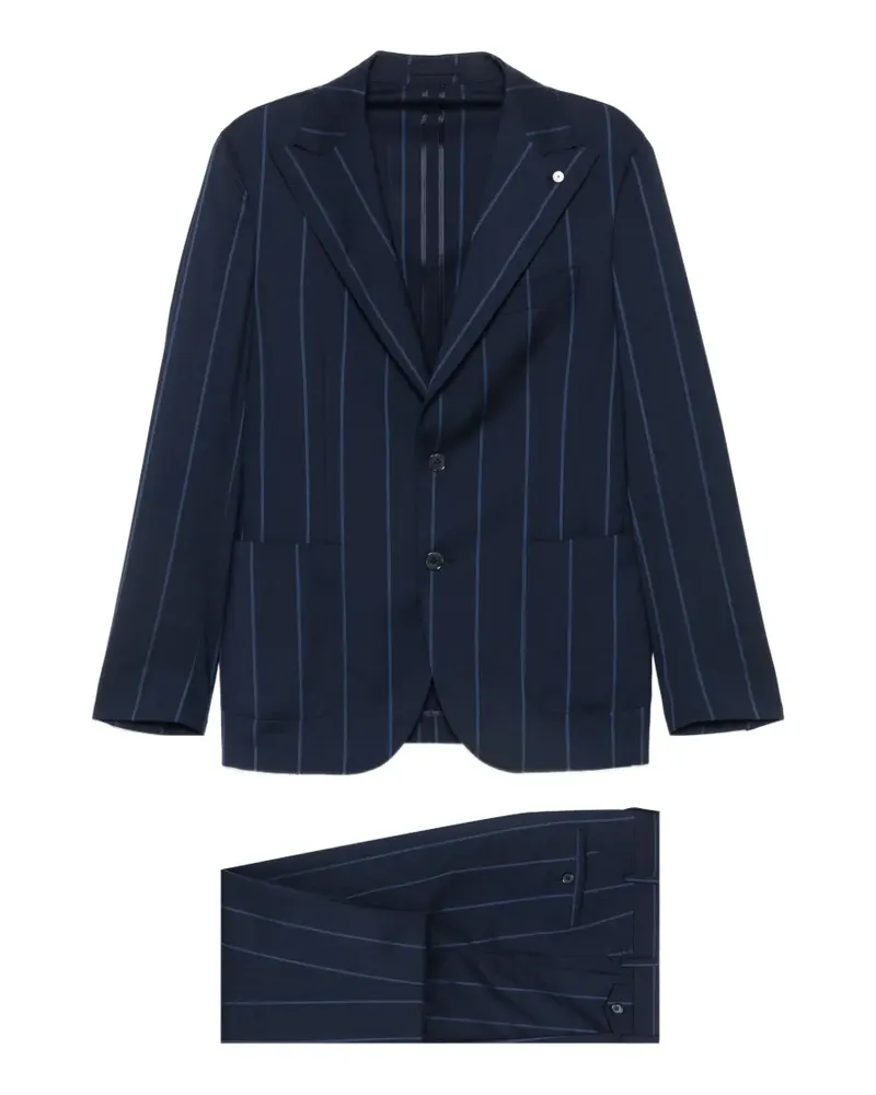 Luigi Bianchi Mantova pinstripe-pattern suit - Blau Blau