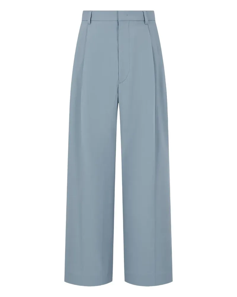 STUDIO TOMBOY Wide-Leg-Hose mit Bundfalten - Blau Blau