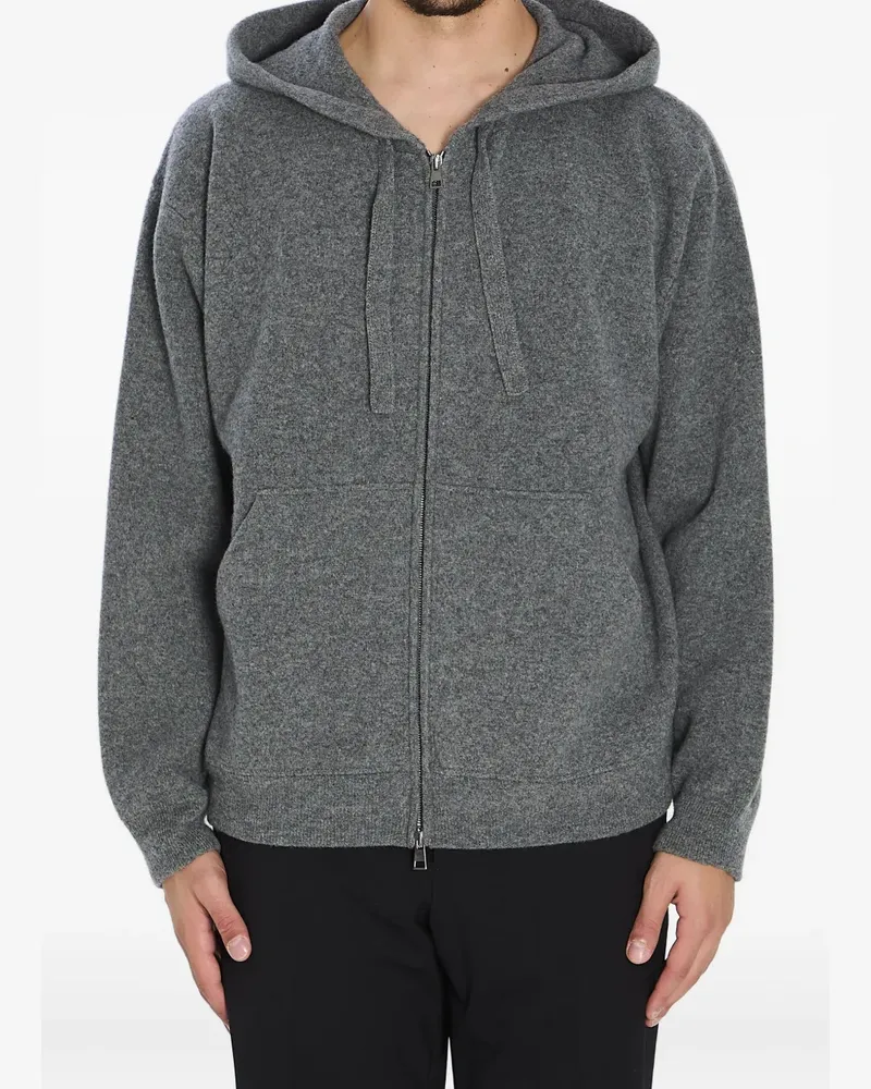 Roberto Collina Kapuzenjacke mit Kordelzug - Grau Grau