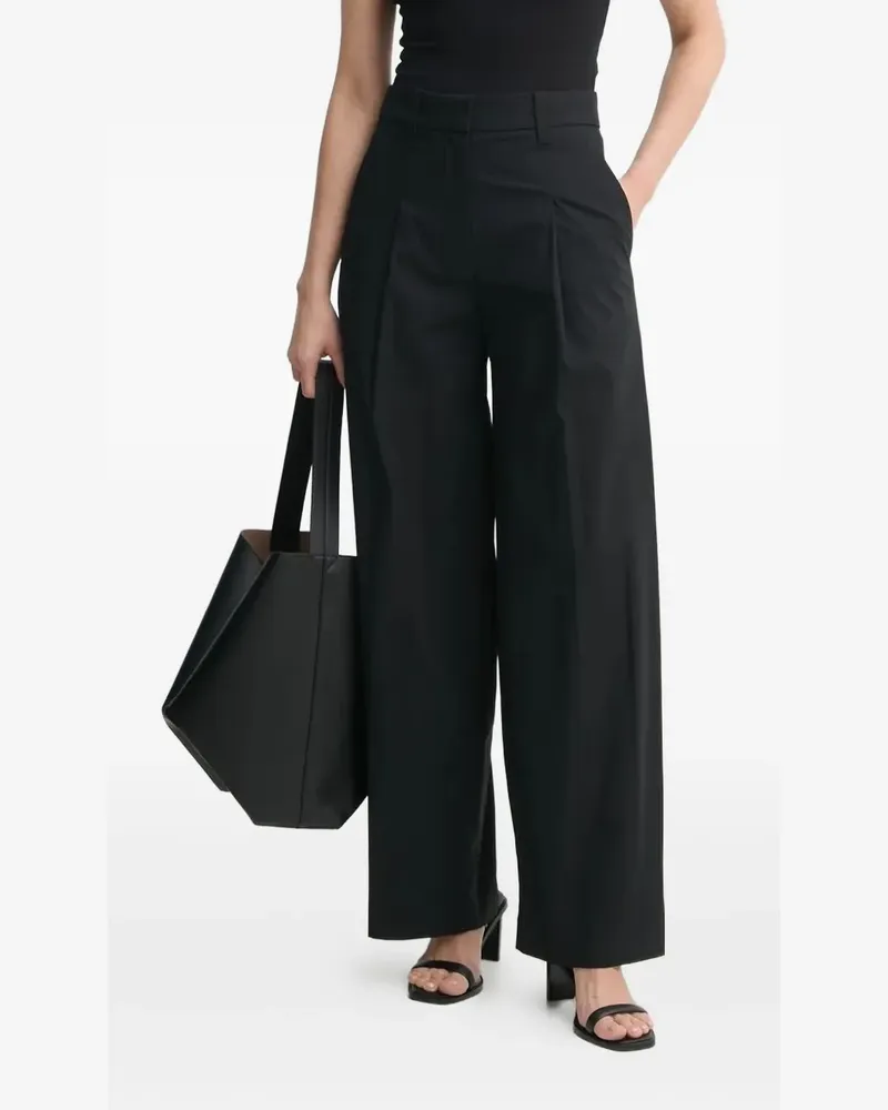 A.L.C. Wide-Leg-Hose mit Bundfalten - Schwarz Schwarz