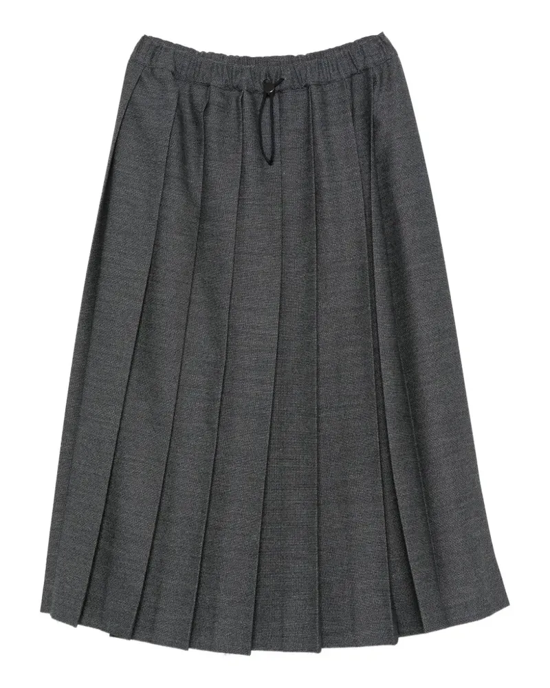 Fabiana Filippi pleated drawstring-waistband midi skirt - Grau Grau