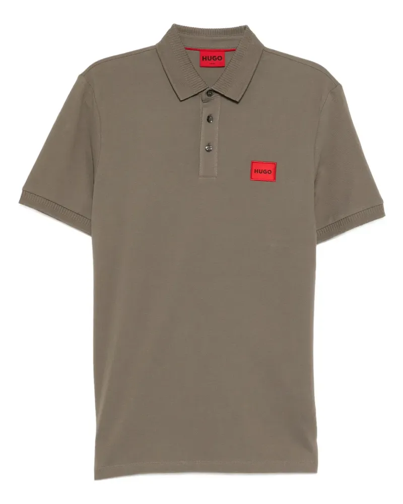 HUGO BOSS Poloshirt mit Logo-Patch - Grau Grau