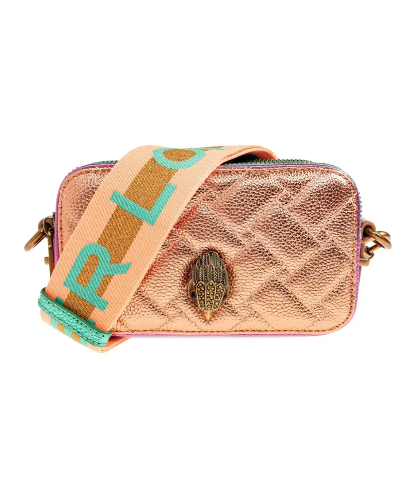 Kurt Geiger small Kensington quilted cross body bag - Orange Orange