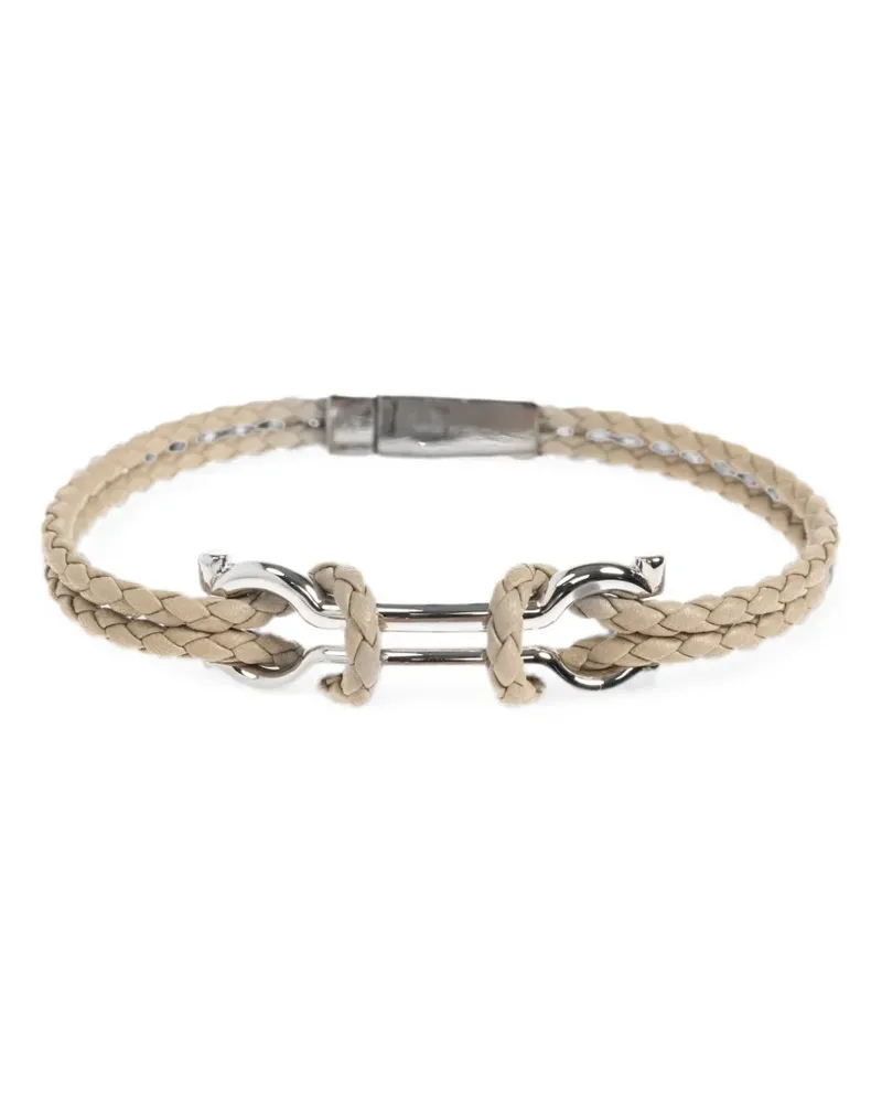 Ferragamo Gancini braided bracelet - Silber Silber