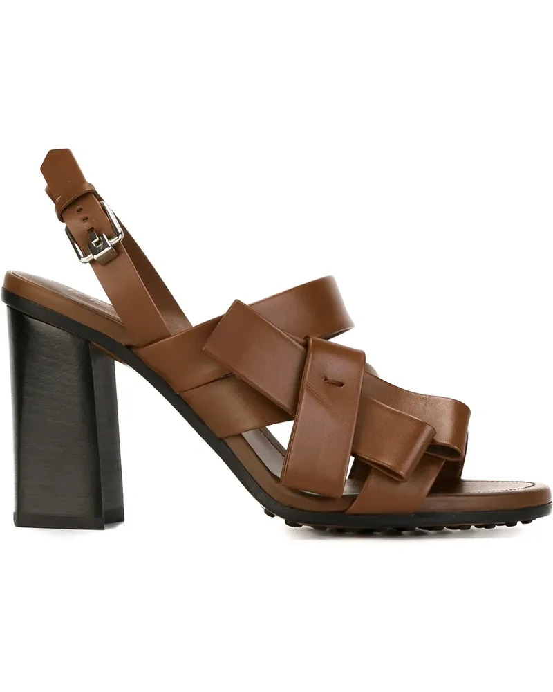 TOD'S Sandalen mit Schleife - Braun Braun