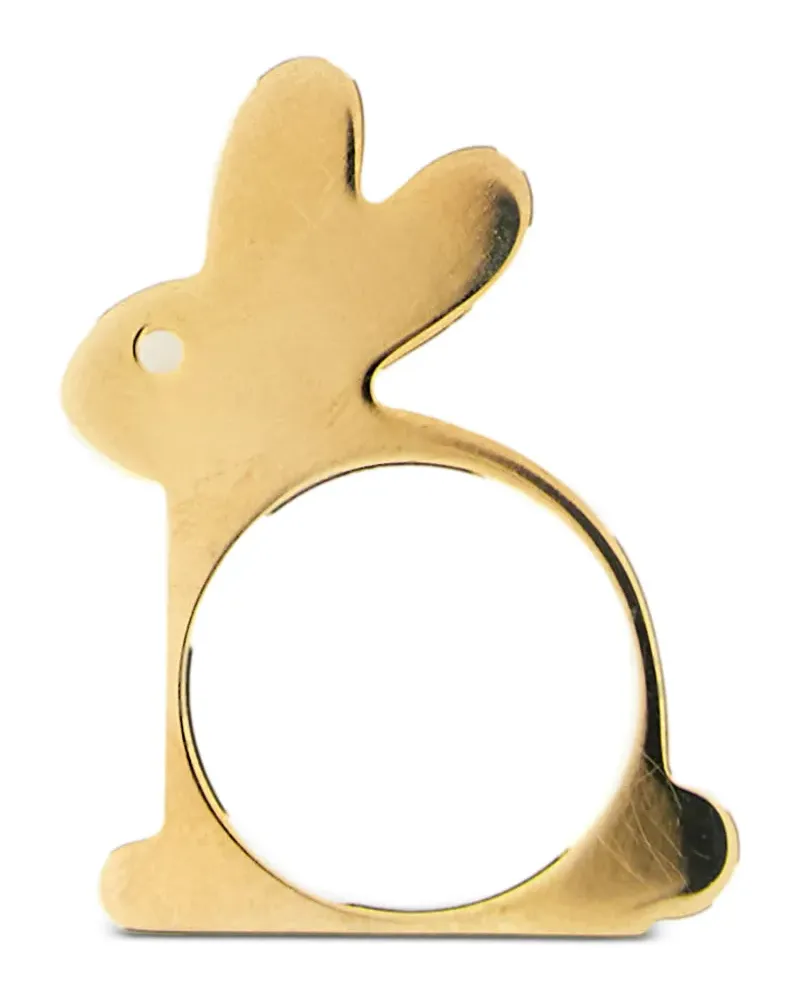 Aliita 9kt Gelbgoldring mit Hasen-Gestell Gold