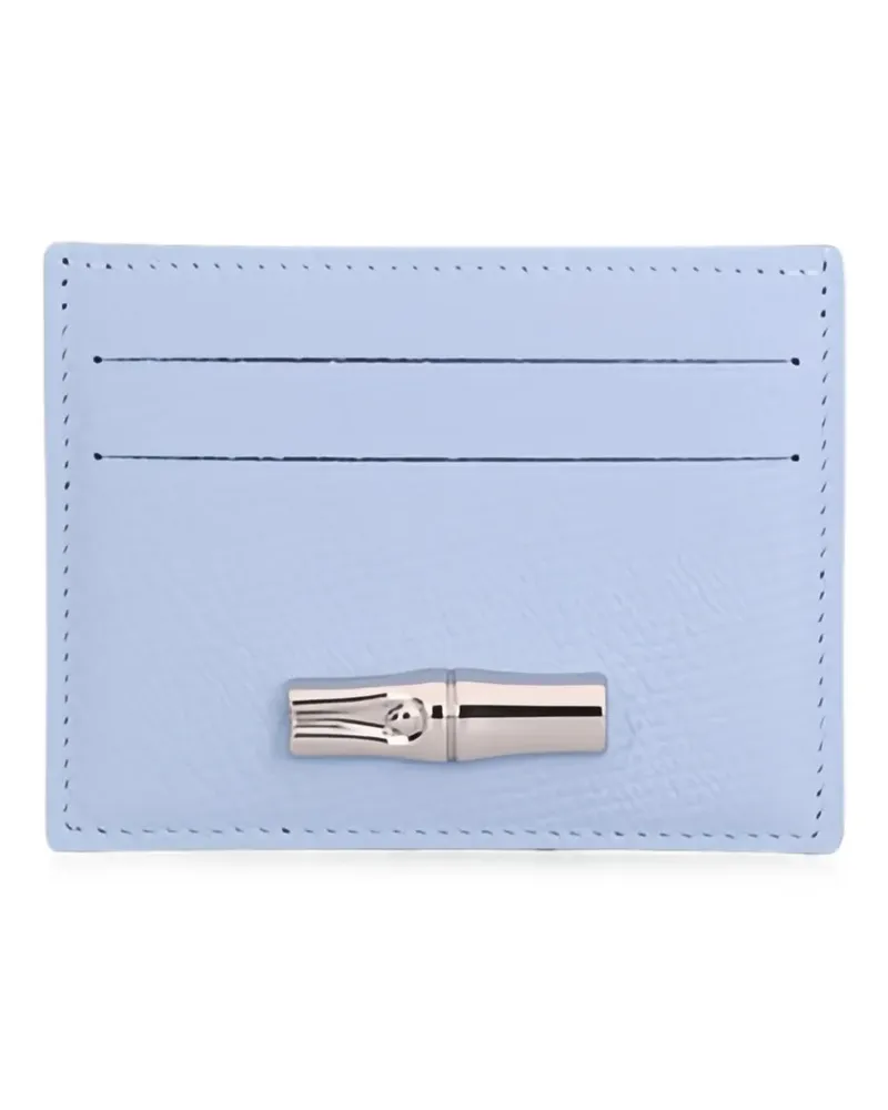 Longchamp Le Roseau leather card holder - Blau Blau
