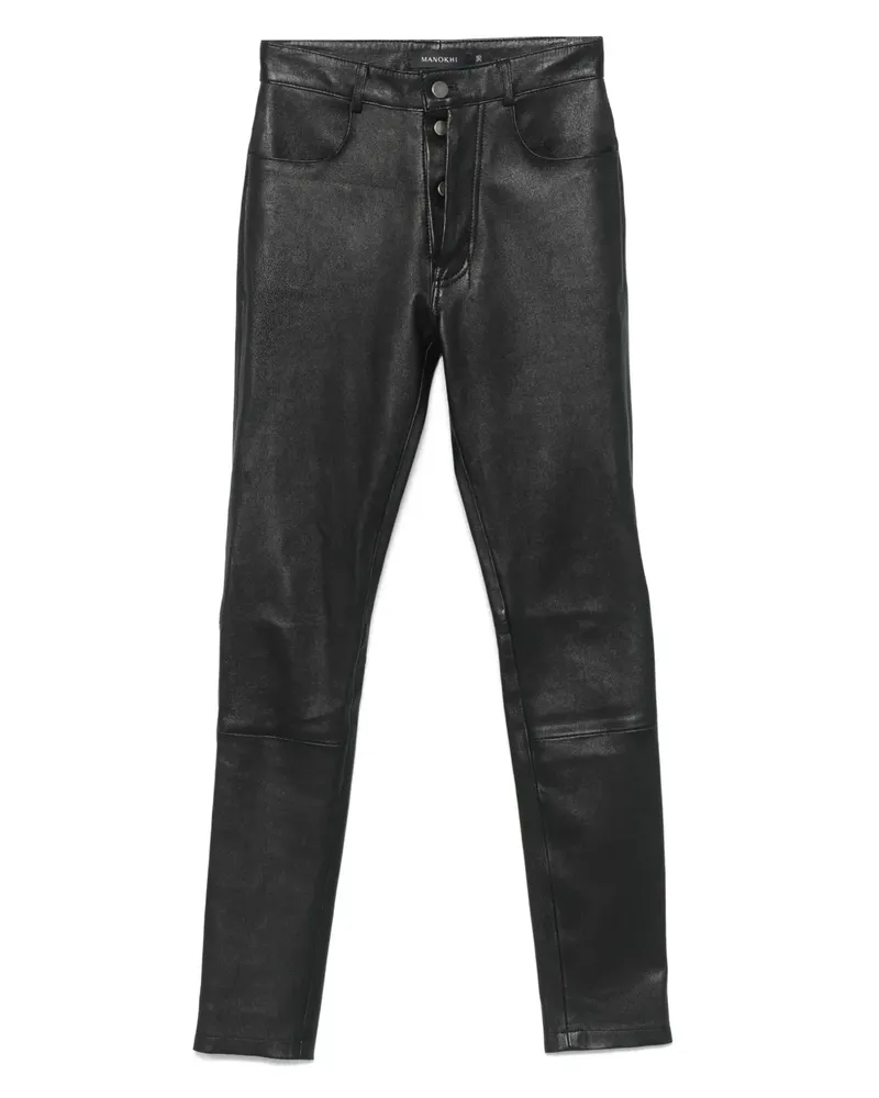 Manokhi Hose aus Leder - Schwarz Schwarz