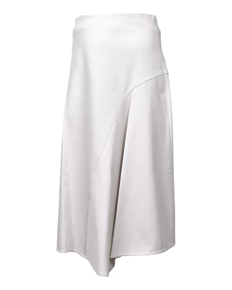Brunello Cucinelli asymmetric panelled skirt - Weiß Weiß