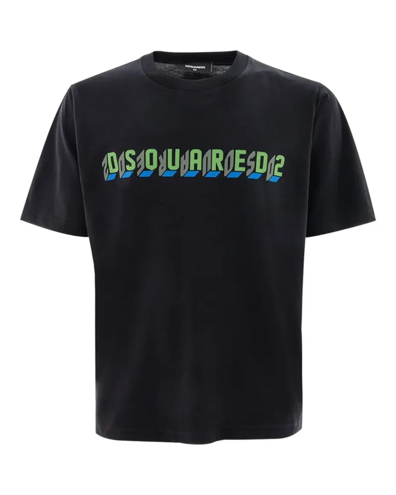 Dsquared2 logo-print cotton T-shirt - Schwarz Schwarz