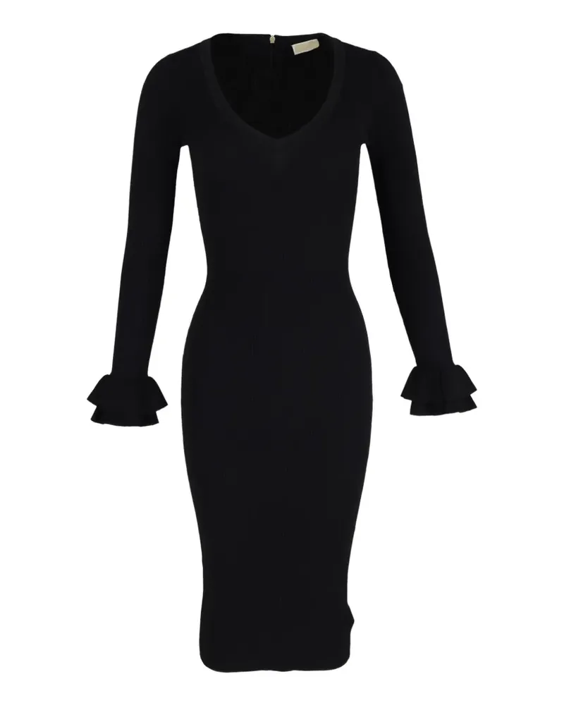 Michael Kors v-neck knitted dress - Schwarz Schwarz