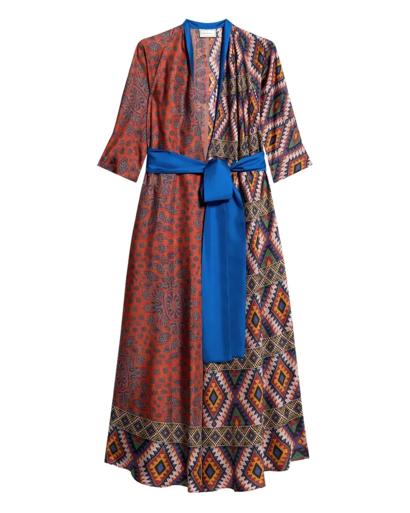 Pierre-Louis Mascia Wickelkleid mit Muster - Braun Braun