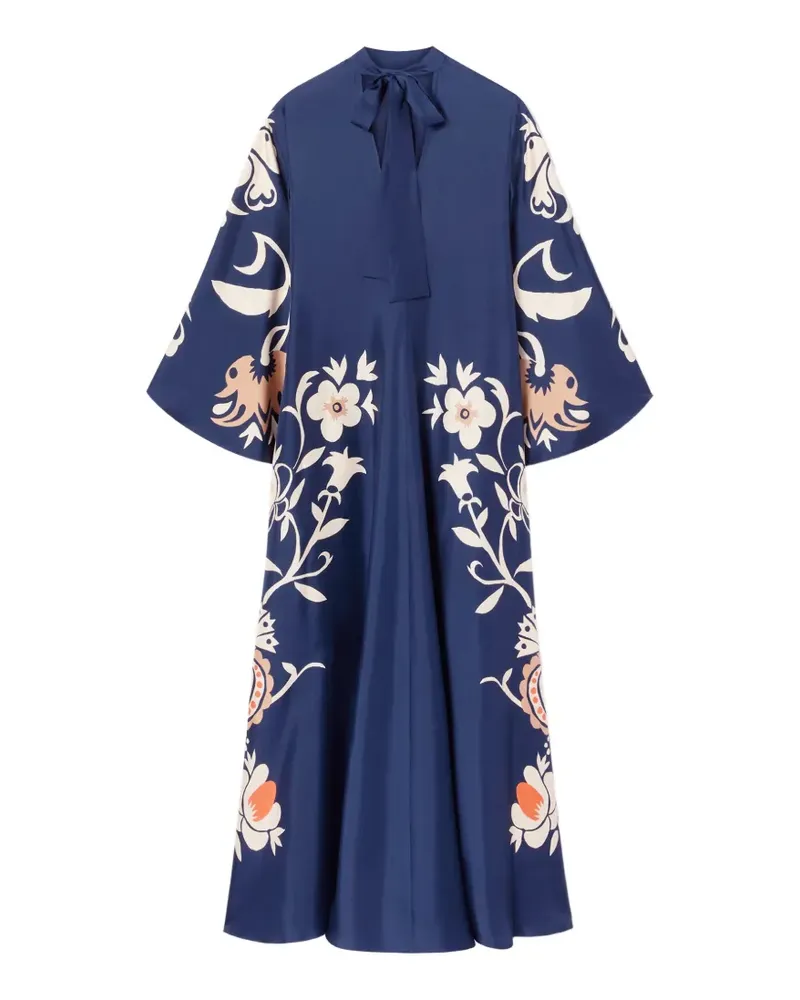 La DoubleJ Maxikleid mit Blumenprint - Blau Blau
