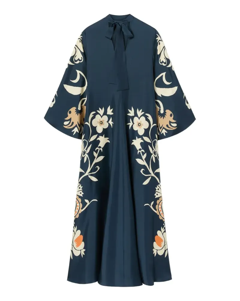 La DoubleJ Maxikleid mit Blumenprint - Blau Blau