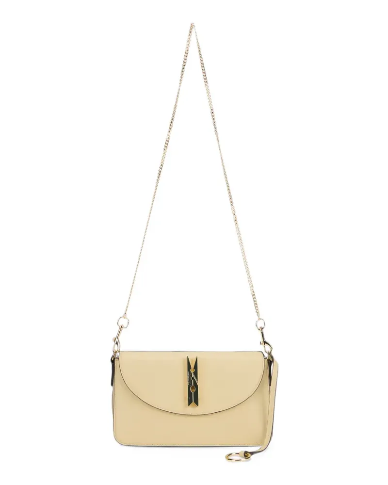 Moschino Schultertasche mit Wäscheklammer-Detail - Nude Nude