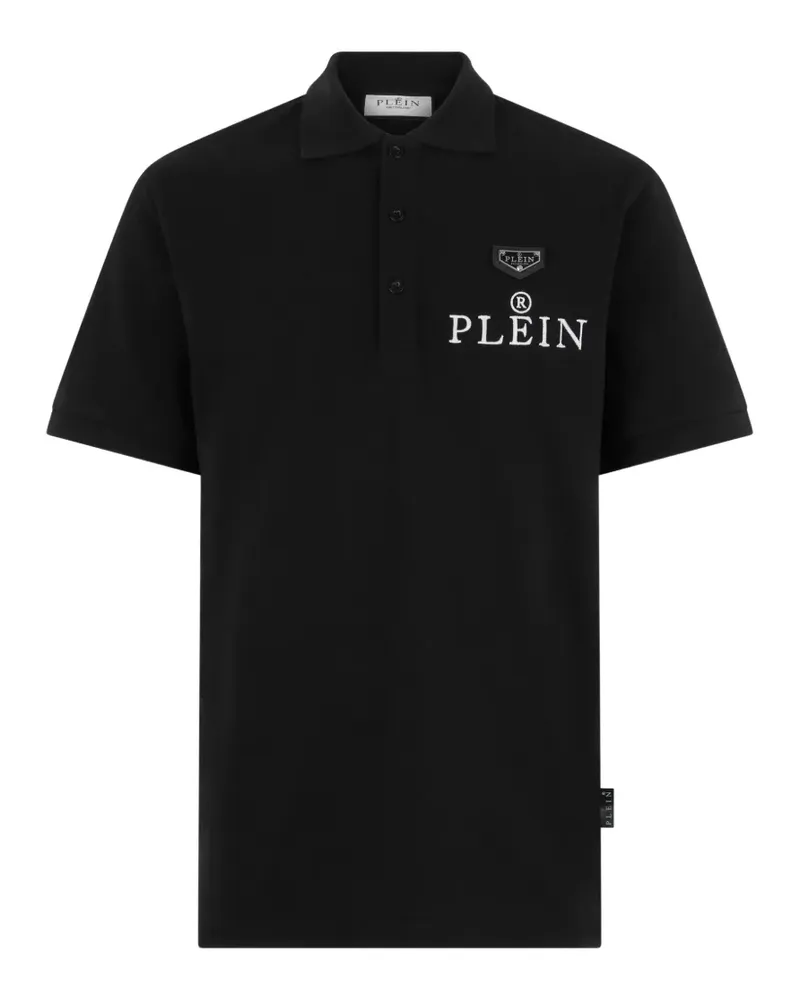 Philipp Plein Poloshirt mit Logo-Stickerei - Schwarz Schwarz